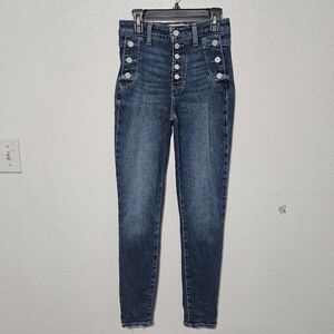 Paige Emmie Ankle high rise jeans sightseeing distressed size 24